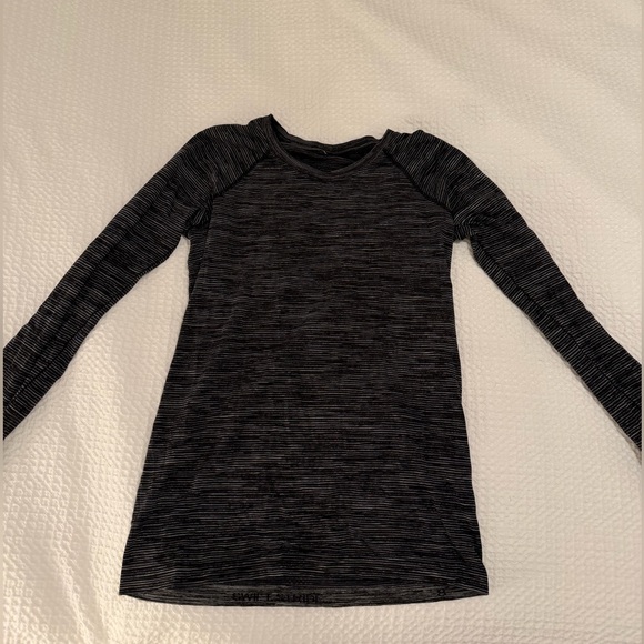 Lululemon Swiftly Speed Long Sleeve Black/White - Picture 2 of 4